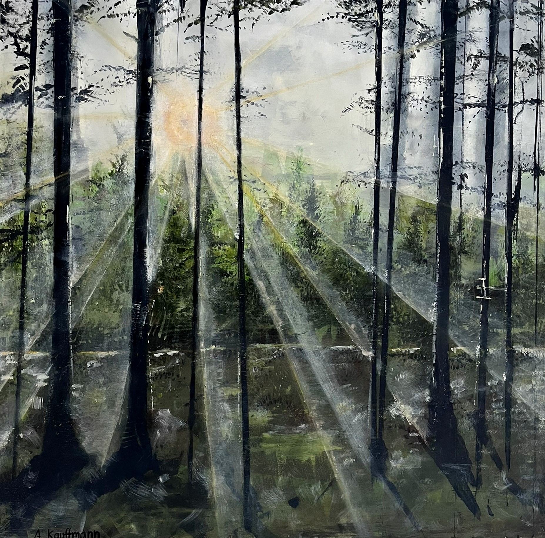 Waldgeflüster – Acryl auf Leinwand